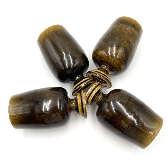 VINTAGE Thai Celadon RARE wine glasses olive green - set of 4 - Picture 6 of 13